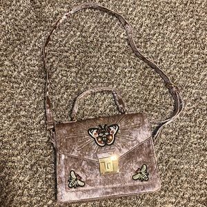 ALDO Velvet Beaded Butterfly and Bee Purse